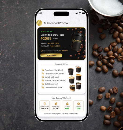 Unlimited Brew Pass (₱2,099)